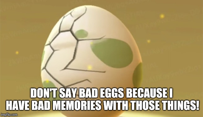 pokemon-egg-doctor-away | DON'T SAY BAD EGGS BECAUSE I HAVE BAD MEMORIES WITH THOSE THINGS! | image tagged in pokemon-egg-doctor-away | made w/ Imgflip meme maker