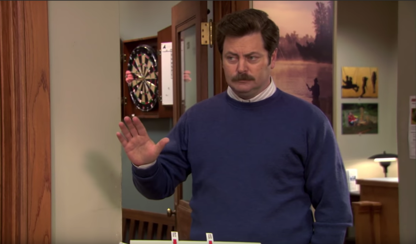 High Quality Ron Swanson Stop Blank Meme Template