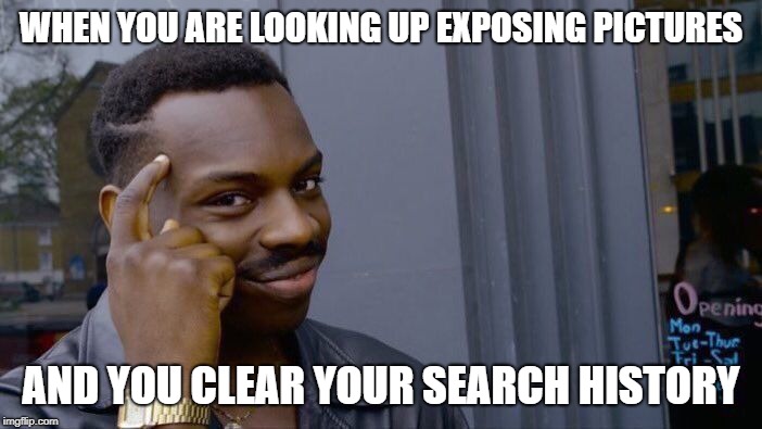 Roll Safe Think About It |  WHEN YOU ARE LOOKING UP EXPOSING PICTURES; AND YOU CLEAR YOUR SEARCH HISTORY | image tagged in memes,roll safe think about it | made w/ Imgflip meme maker