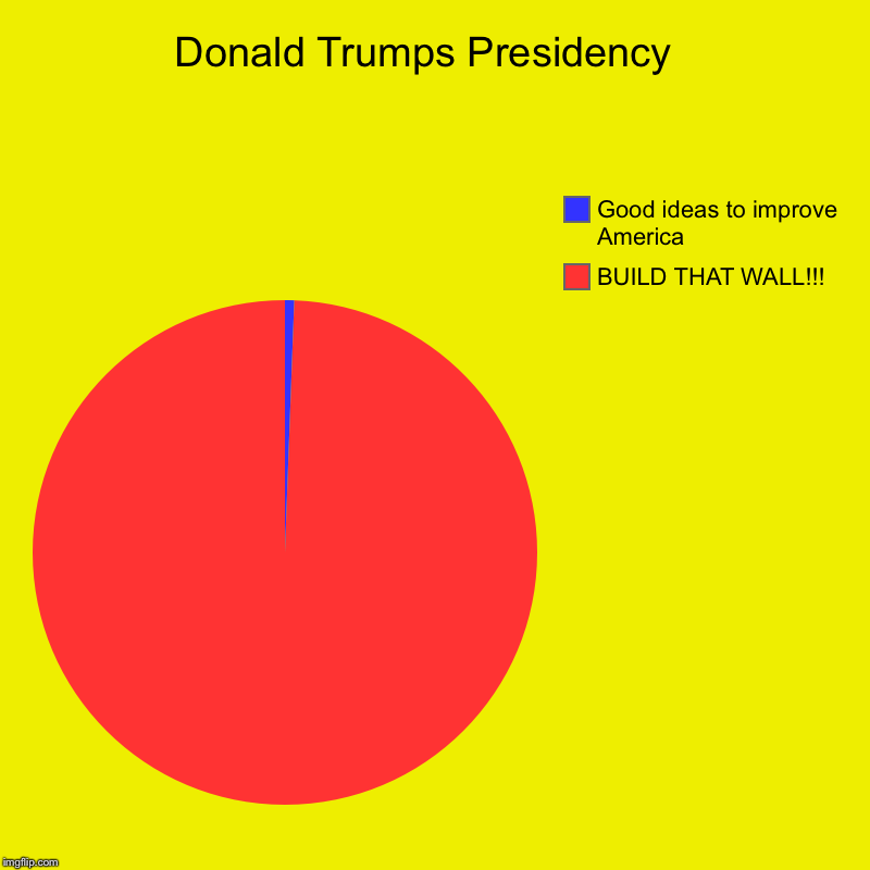 Who will save America? | Donald Trumps Presidency  | BUILD THAT WALL!!!, Good ideas to improve America | image tagged in charts,pie charts | made w/ Imgflip chart maker