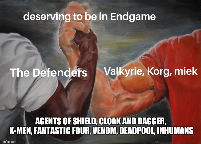 AGENTS OF SHIELD, CLOAK AND DAGGER, X-MEN, FANTASTIC FOUR, VENOM, DEADPOOL, INHUMANS | made w/ Imgflip meme maker