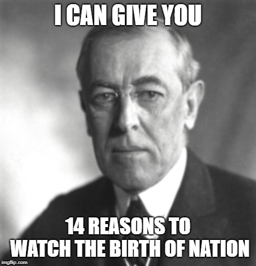 Progressive Era Memes | I CAN GIVE YOU; 14 REASONS TO WATCH THE BIRTH OF NATION | image tagged in political meme | made w/ Imgflip meme maker