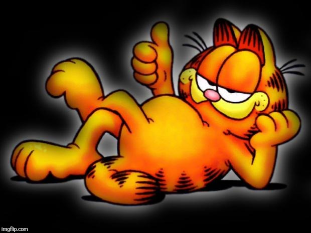 garfield thumbs up | . | image tagged in garfield thumbs up | made w/ Imgflip meme maker