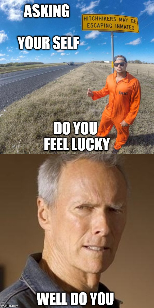 ASKING YOUR SELF; DO YOU FEEL LUCKY; WELL DO YOU | image tagged in bandwagon brian | made w/ Imgflip meme maker