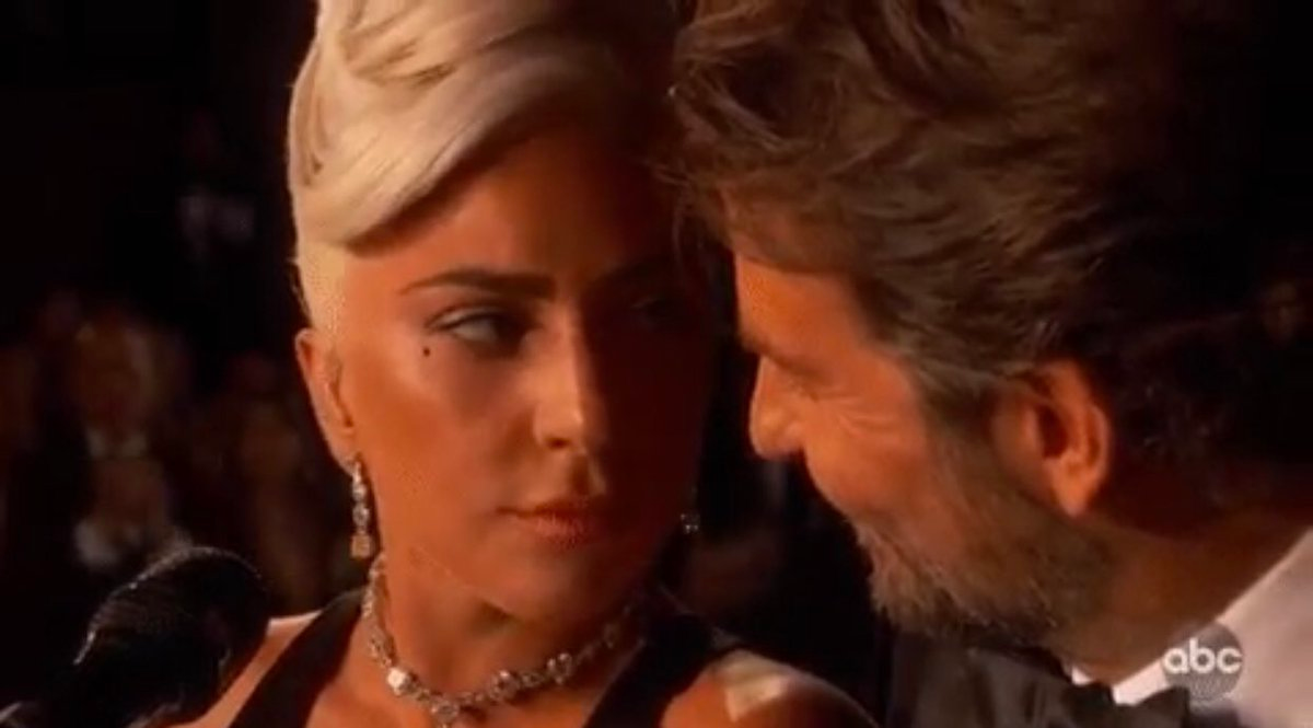 High Quality Lady Gaga Bradley Cooper Oscars Blank Meme Template