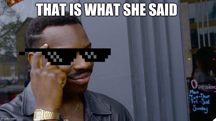 Roll Safe Think About It | THAT IS WHAT SHE SAID | image tagged in memes,roll safe think about it | made w/ Imgflip meme maker