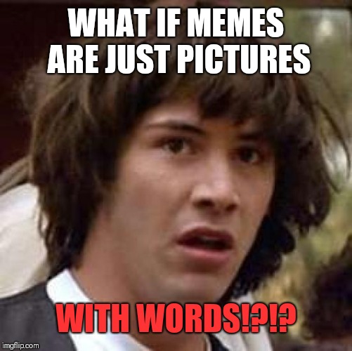 What if | WHAT IF MEMES ARE JUST PICTURES; WITH WORDS!?!? | image tagged in what if | made w/ Imgflip meme maker