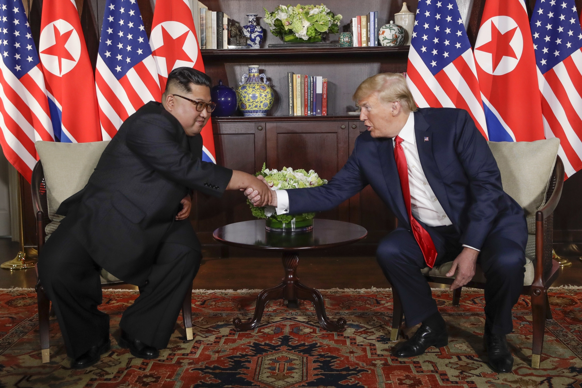 High Quality Trump Kim summit Blank Meme Template