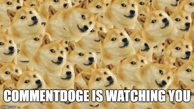 Multi Doge Meme | COMMENTDOGE IS WATCHING YOU | image tagged in memes,multi doge | made w/ Imgflip meme maker