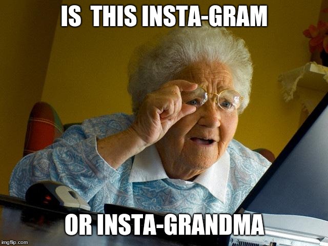 Grandma Finds The Internet Meme | IS  THIS INSTA-GRAM; OR INSTA-GRANDMA | image tagged in memes,grandma finds the internet | made w/ Imgflip meme maker