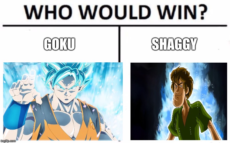 Goku vs Shaggy | GOKU; SHAGGY | image tagged in who would win,shaggy,goku | made w/ Imgflip meme maker