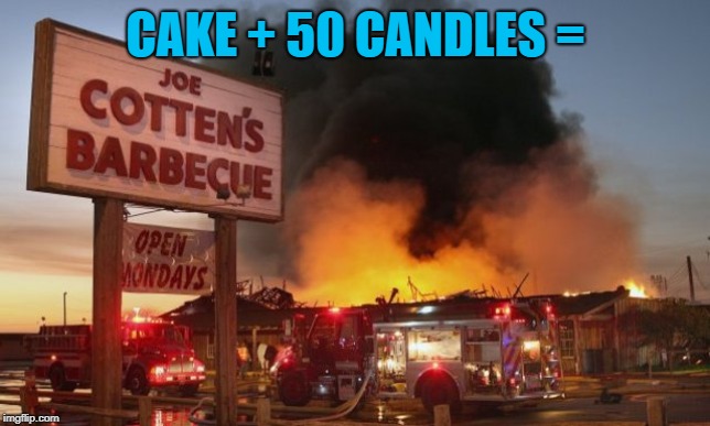 CAKE + 50 CANDLES = | made w/ Imgflip meme maker
