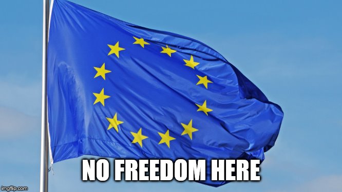The European Union | NO FREEDOM HERE | image tagged in the european union | made w/ Imgflip meme maker