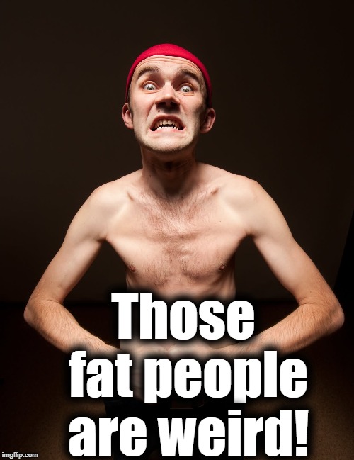 Those fat people are weird! | made w/ Imgflip meme maker