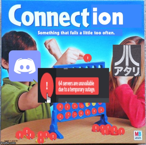 The pain | image tagged in discord,blank connect four,internet,gaming | made w/ Imgflip meme maker