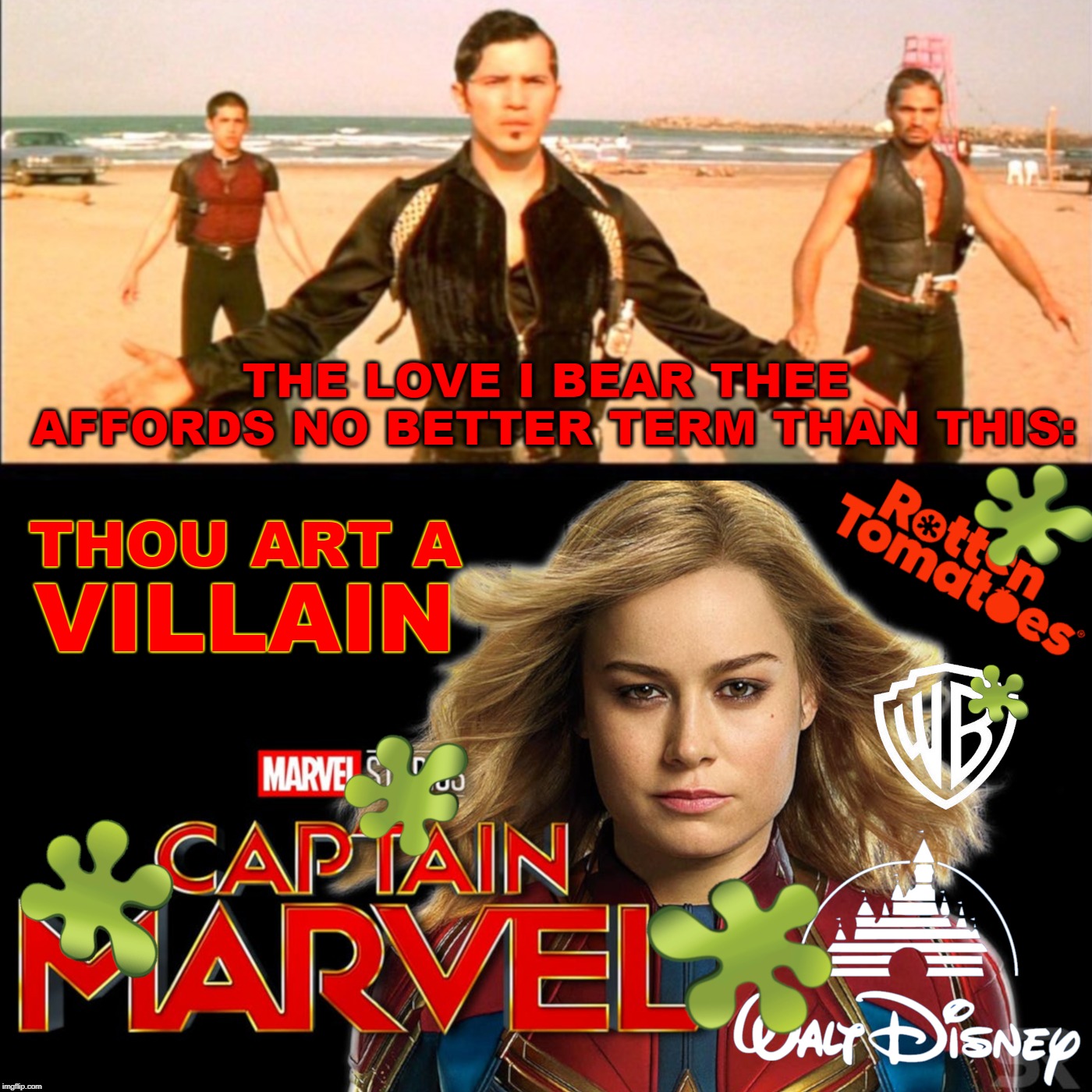 Worst Villain in the MCU | THE LOVE I BEAR THEE AFFORDS NO BETTER TERM THAN THIS:; THOU ART A; VILLAIN | image tagged in equi-bean-ium,mcu,marvel,captain marvel,villain,disney | made w/ Imgflip meme maker