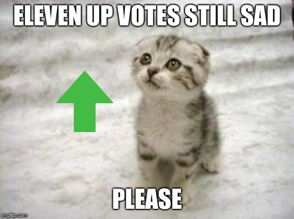 ELEVEN UP VOTES STILL SAD PLEASE | made w/ Imgflip meme maker
