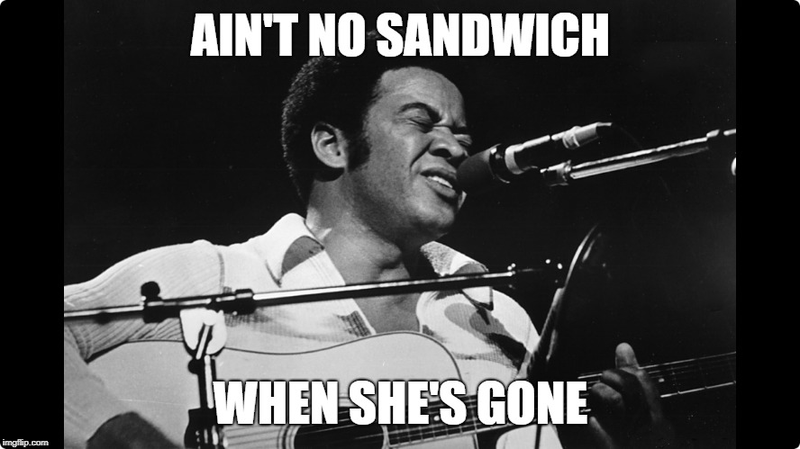 No sunshine or sandwich | AIN'T NO SANDWICH; WHEN SHE'S GONE | image tagged in music,funny,meme parody | made w/ Imgflip meme maker