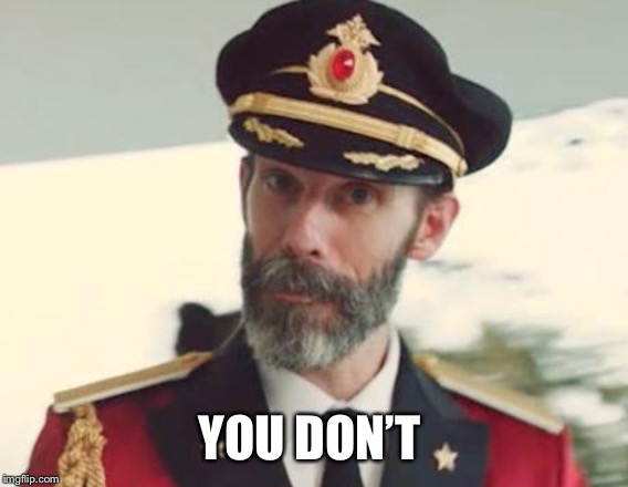 Captain Obvious | YOU DON’T | image tagged in captain obvious | made w/ Imgflip meme maker