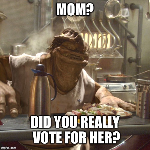 MOM? DID YOU REALLY VOTE FOR HER? | made w/ Imgflip meme maker