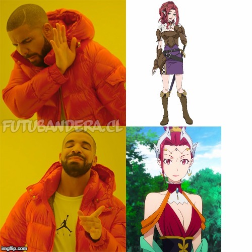 Drake's favorite anime red head princess | image tagged in drake,anime,animeme,anime meme | made w/ Imgflip meme maker
