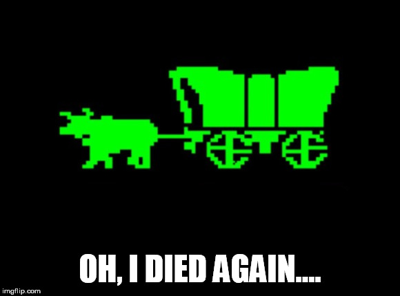 Oregon trail | OH, I DIED AGAIN.... | image tagged in oregon trail | made w/ Imgflip meme maker
