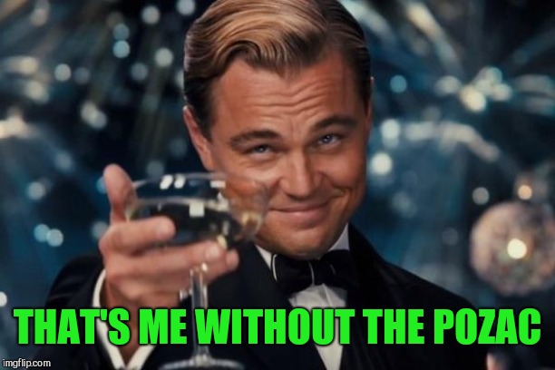 Leonardo Dicaprio Cheers Meme | THAT'S ME WITHOUT THE POZAC | image tagged in memes,leonardo dicaprio cheers | made w/ Imgflip meme maker