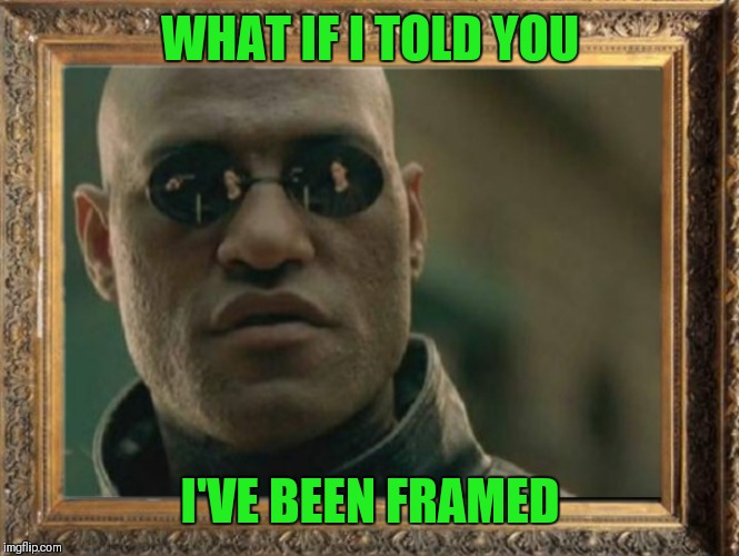 It's true! | WHAT IF I TOLD YOU; I'VE BEEN FRAMED | image tagged in memes,puns,what if i told you,44colt | made w/ Imgflip meme maker