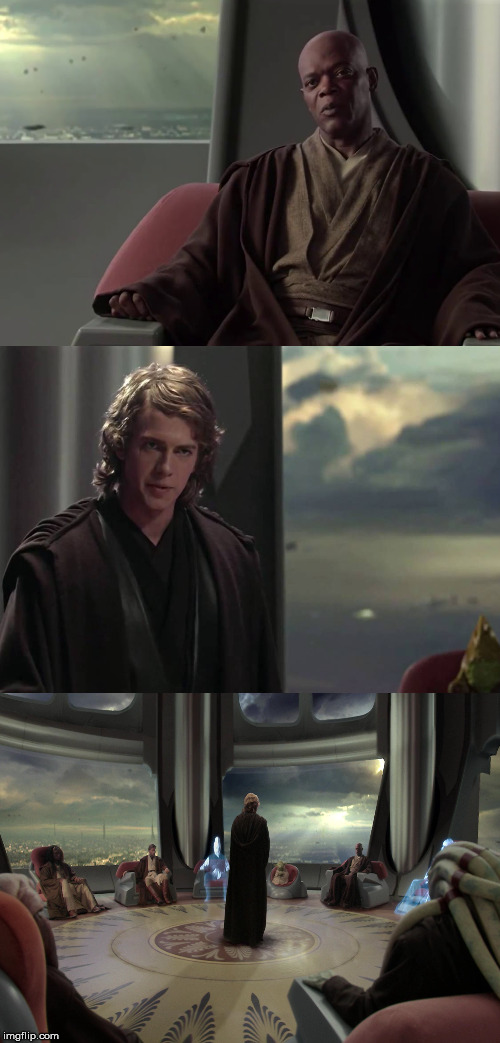 Anakin vs Jedi Council Blank Meme Template