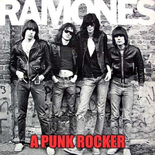 Ramones | A PUNK ROCKER | image tagged in ramones | made w/ Imgflip meme maker