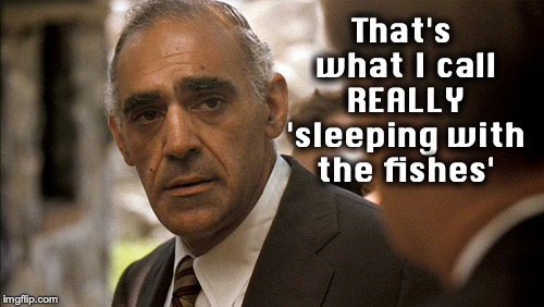 That's what I call REALLY 'sleeping with the fishes' | made w/ Imgflip meme maker