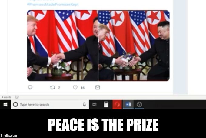 Peace is the Prize! | PEACE IS THE PRIZE | image tagged in peace is the prize | made w/ Imgflip meme maker