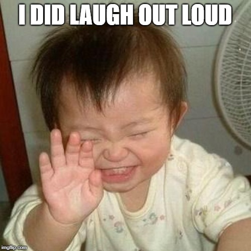 Laughing Asian | I DID LAUGH OUT LOUD | image tagged in laughing asian | made w/ Imgflip meme maker