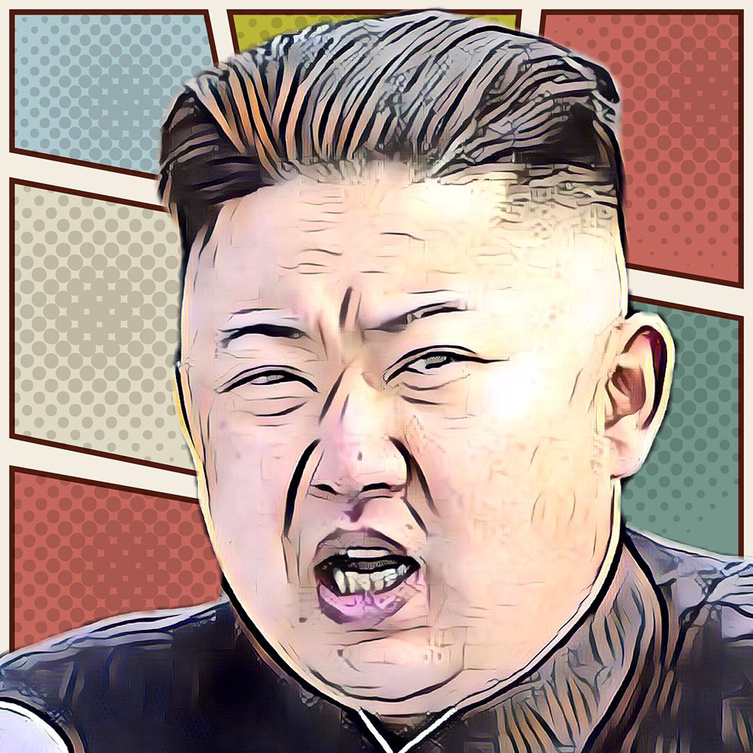 High Quality Cartoon Kim Jong Un Blank Meme Template