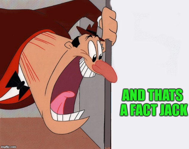 yelling guy | AND THATS A FACT JACK | image tagged in yelling guy | made w/ Imgflip meme maker