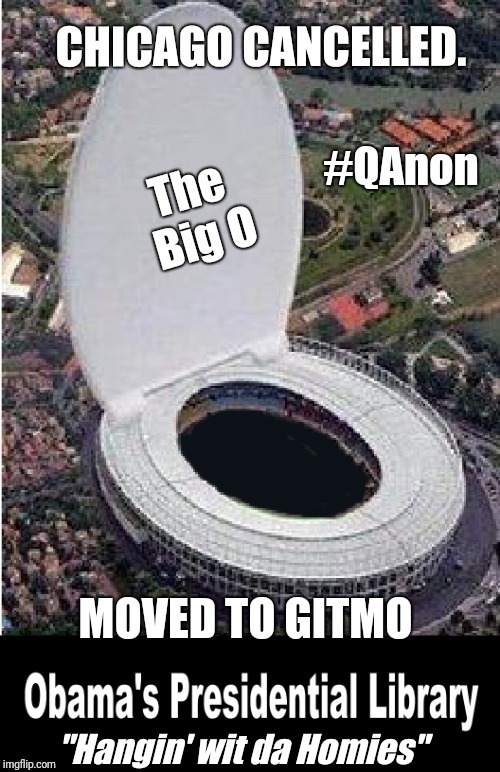 Obama Presidential Library? Relocated. | image tagged in obama crying,guantanamo,the great awakening,deep state,gitmo,qanon | made w/ Imgflip meme maker