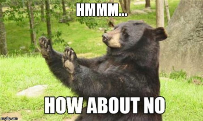How About No Bear Meme | HMMM... | image tagged in memes,how about no bear | made w/ Imgflip meme maker
