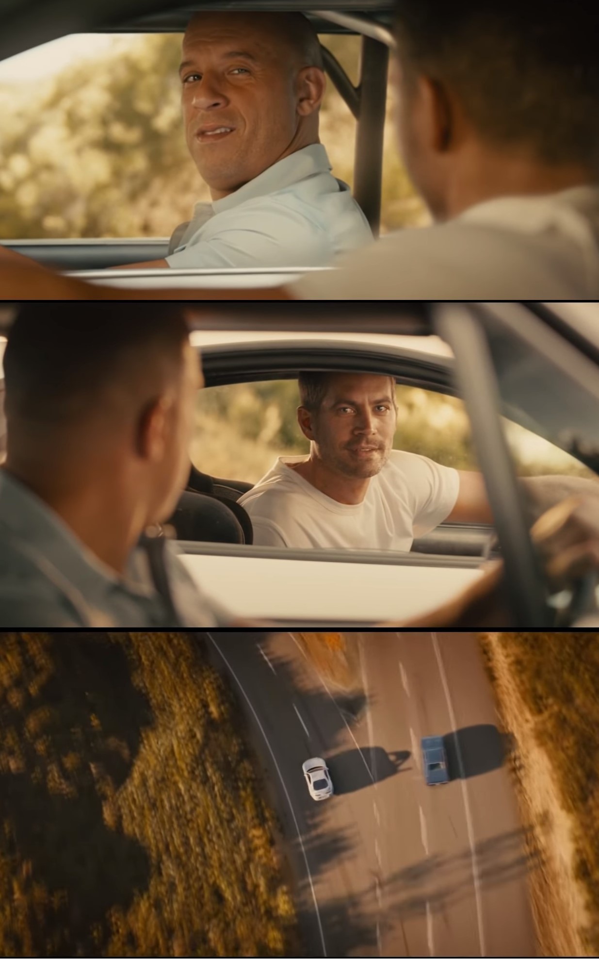 fast and furious 7 final scene Blank Meme Template