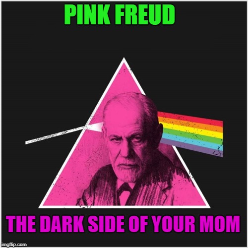 PINK FREUD; THE DARK SIDE OF YOUR MOM | image tagged in the dark side of your mom,pink freud | made w/ Imgflip meme maker