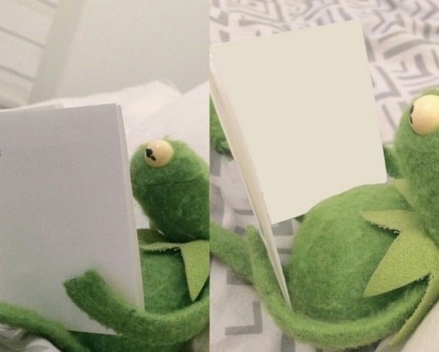 Kermit folder Blank Meme Template