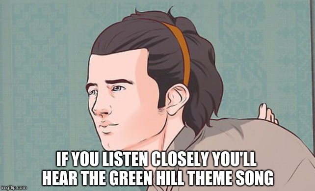 Hearing the Wall | IF YOU LISTEN CLOSELY YOU'LL HEAR THE GREEN HILL THEME SONG | image tagged in hearing the wall | made w/ Imgflip meme maker