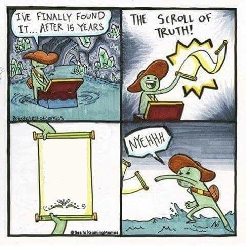 High Quality scroll of truth Blank Meme Template