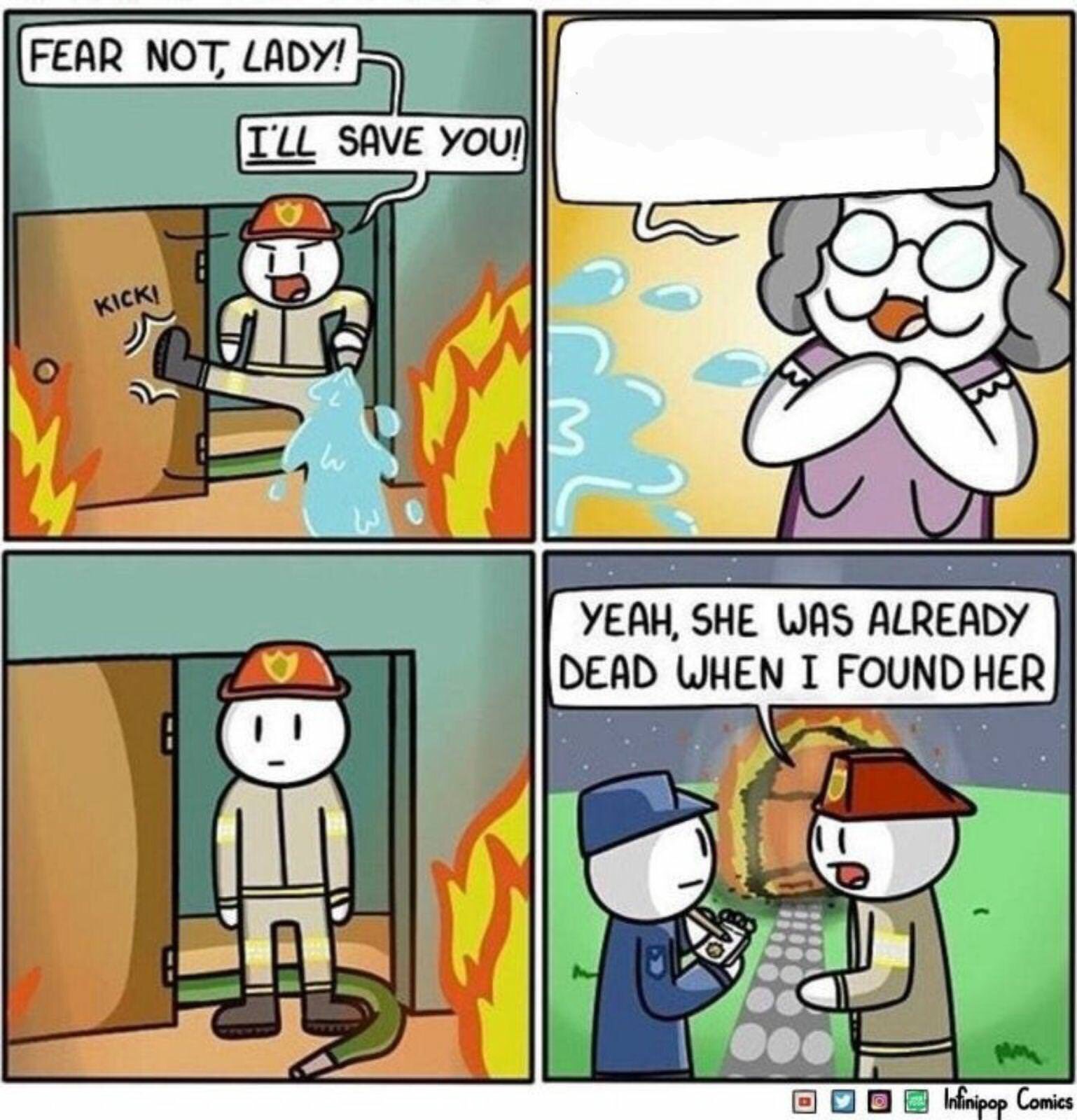 dead when I found her Blank Meme Template