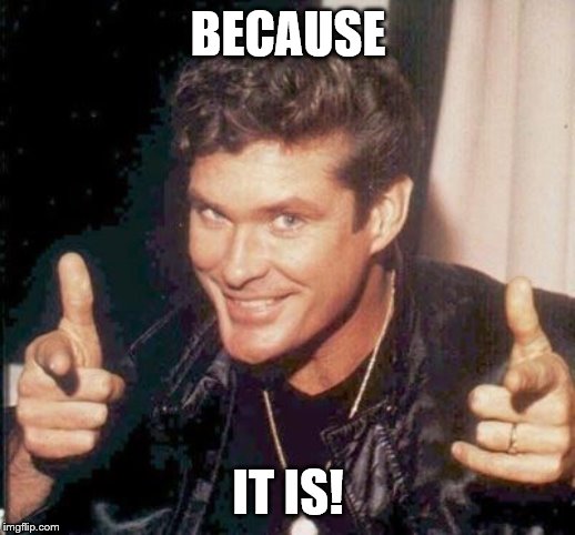 The Hoff thinks your awesome | BECAUSE IT IS! | image tagged in the hoff thinks your awesome | made w/ Imgflip meme maker