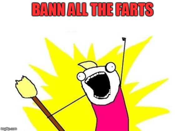 X All The Y Meme | BANN ALL THE FARTS | image tagged in memes,x all the y | made w/ Imgflip meme maker