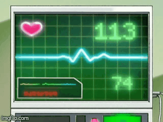 113 over 74 | image tagged in gifs,pocket monsters,ekg | made w/ Imgflip images-to-gif maker