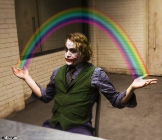 Joker Rainbow Hands Meme | . | image tagged in memes,joker rainbow hands | made w/ Imgflip meme maker