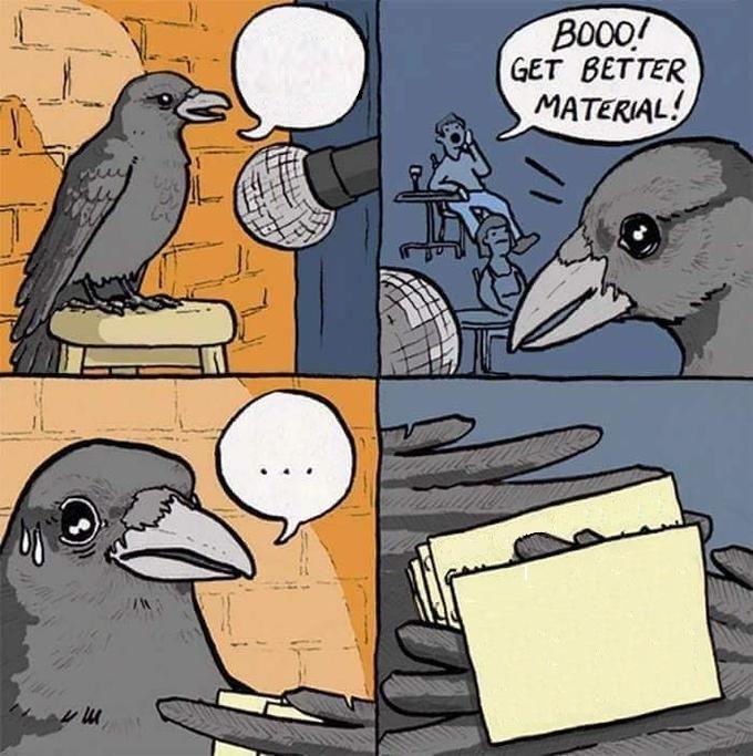 High Quality Bird Stand-up Blank Meme Template