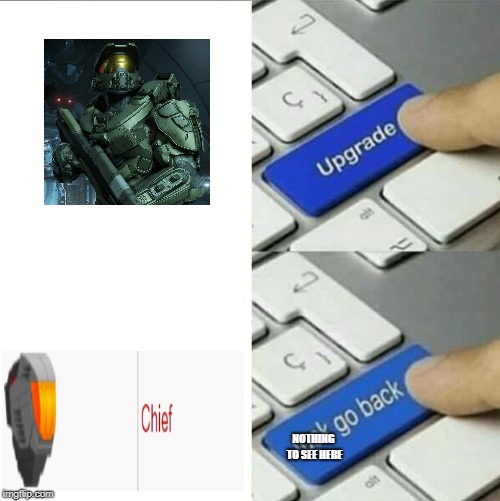 Upgrade go back | NOTHING TO SEE HERE | image tagged in upgrade go back | made w/ Imgflip meme maker