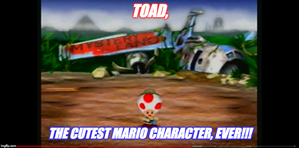 TOAD, THE CUTEST MARIO CHARACTER, EVER!!! | image tagged in toad cutest mario character | made w/ Imgflip meme maker